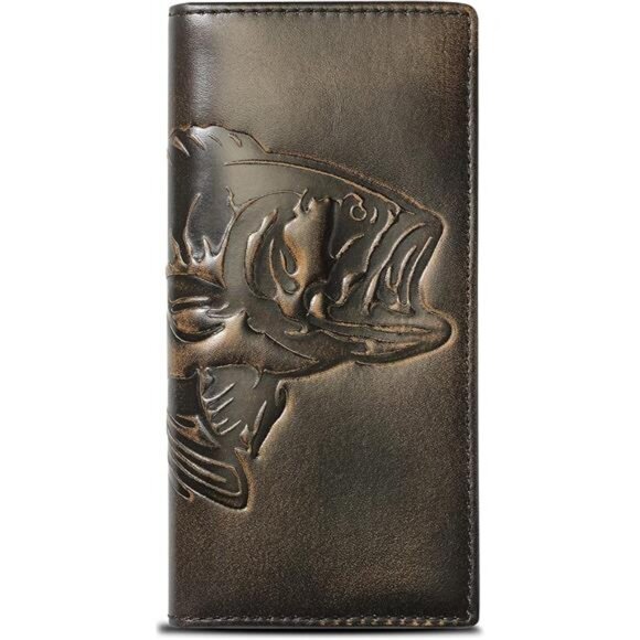 Long Wallet For Men | Full Grain Leather with Hand Burnished Finish| Long Bifold - Picture 7 of 7